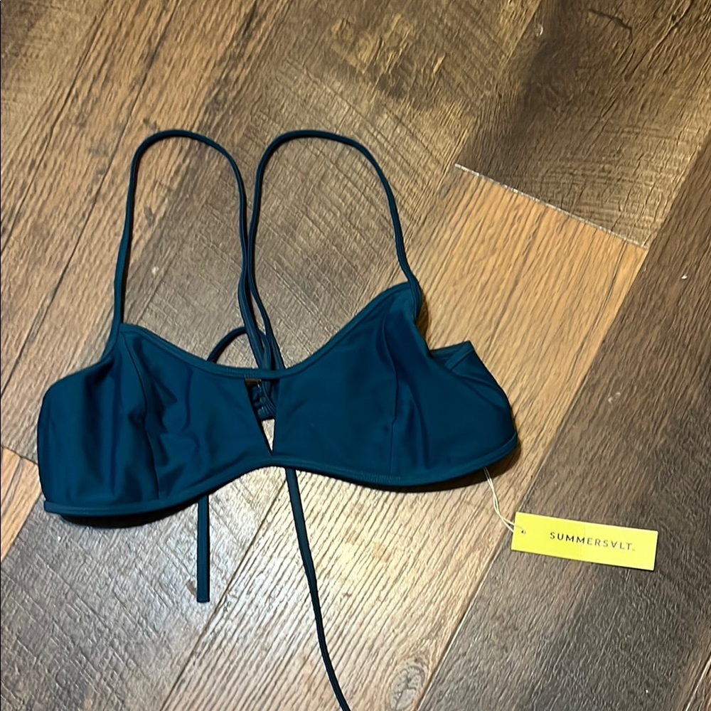 New with tags summersalt swim top high dive sea green